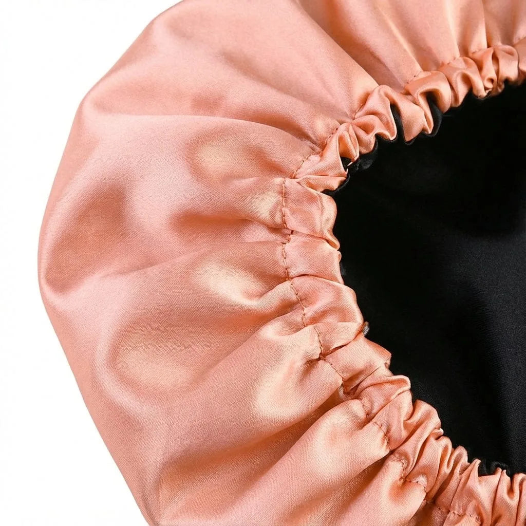 Bonnet de Nuit Soie Double Couche, vue de trois-quarts