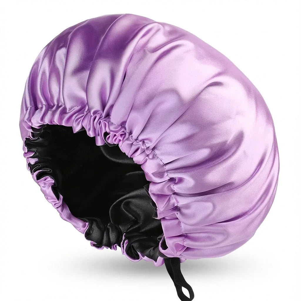 Bonnet de Nuit Soie Double Couche — coloris violet