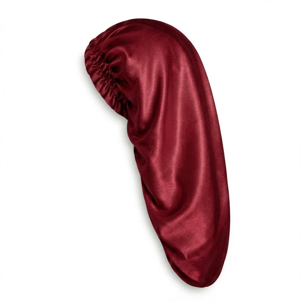 Bonnet de Soie Cheveux Longs — coloris rouge