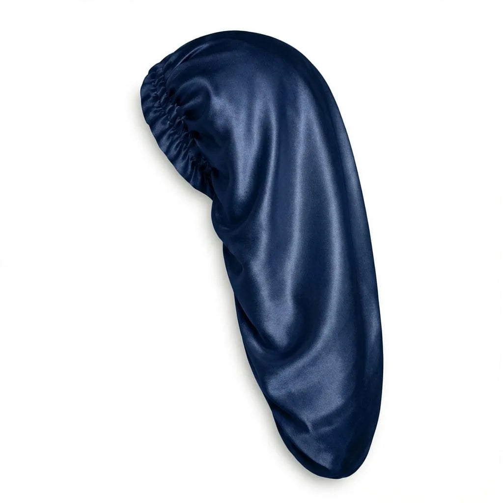 Bonnet de Soie Cheveux Longs — coloris bleu