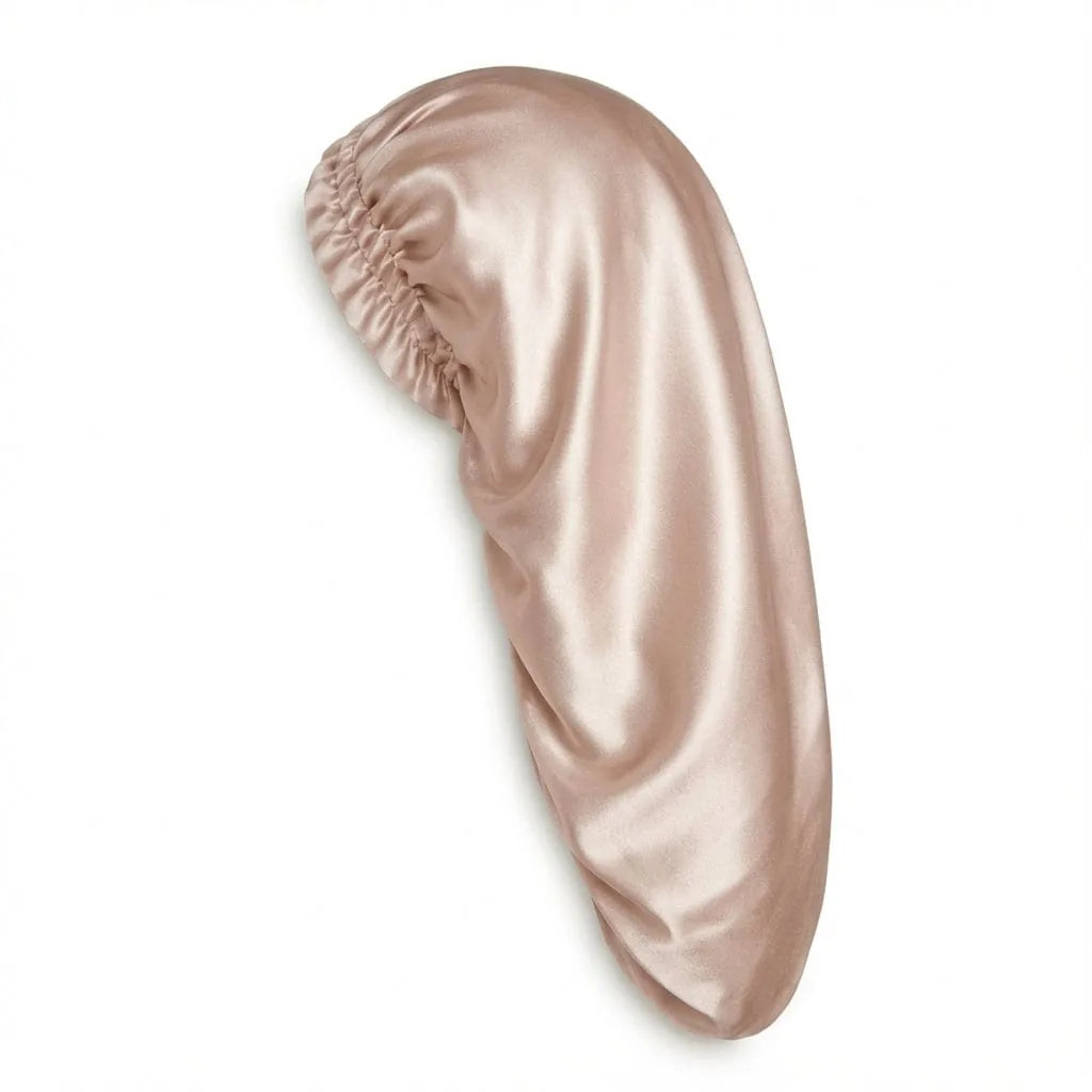 Bonnet de Soie Cheveux Longs — coloris beige