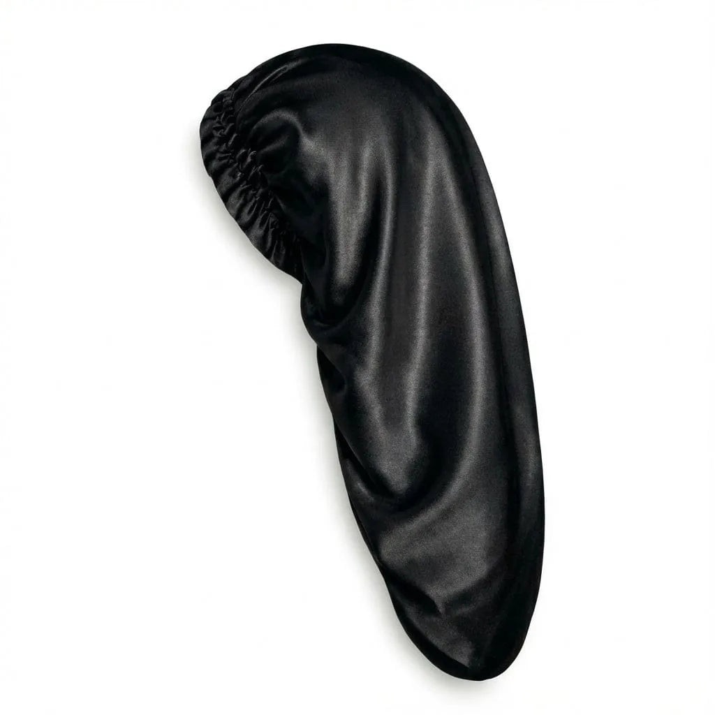 Bonnet de Soie Cheveux Longs — coloris noir