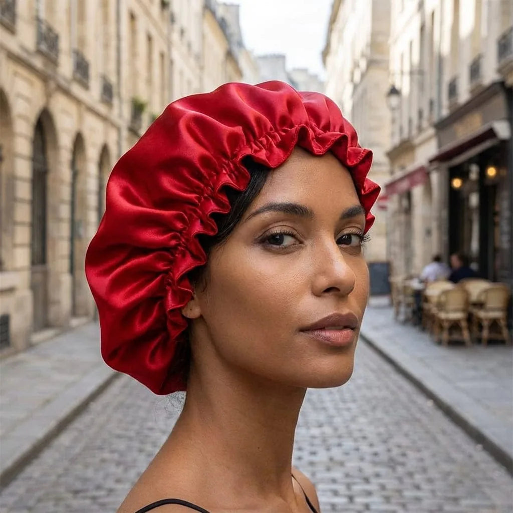 Bonnet de Soie Femme, porté