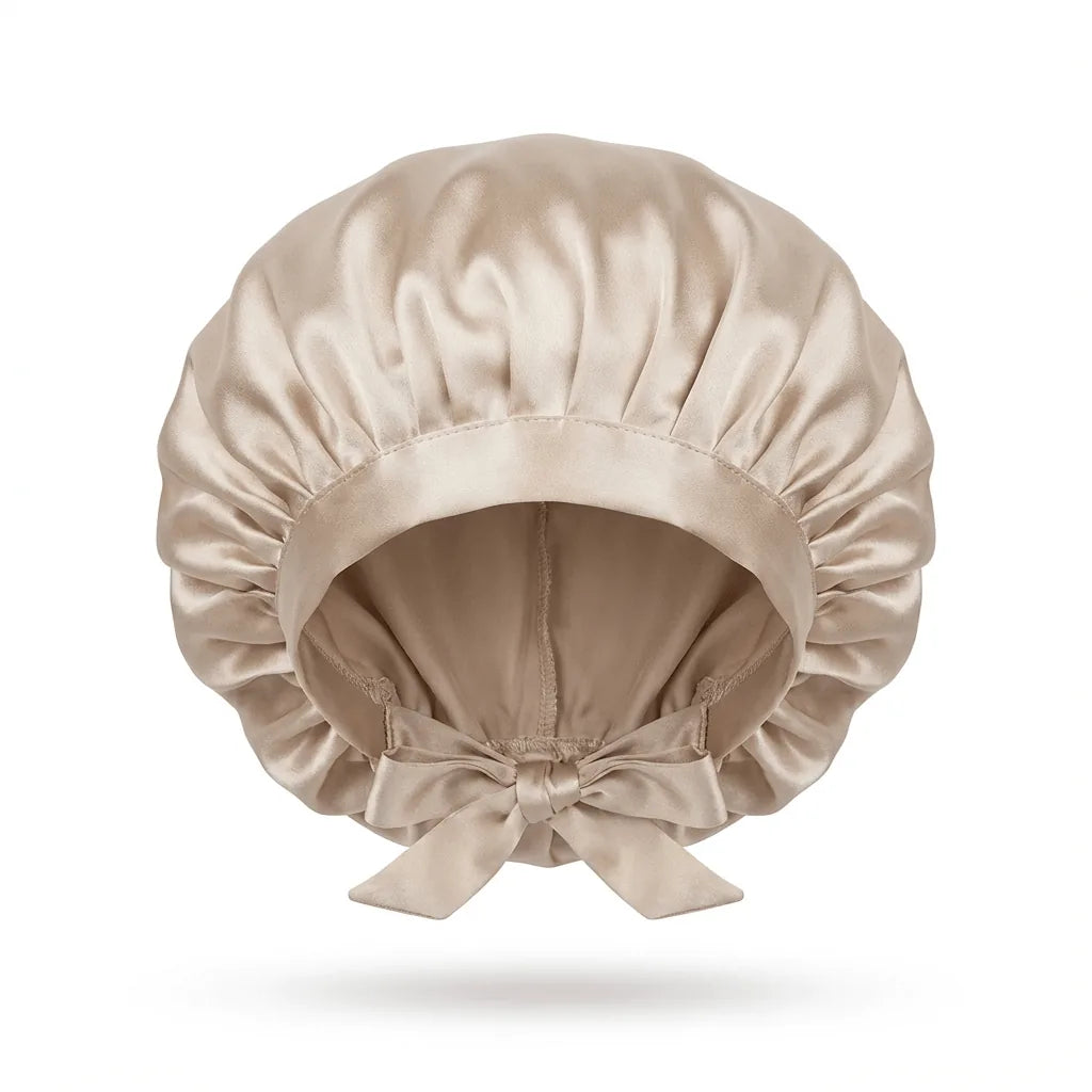 Bonnet de Soie Ruban — coloris beige