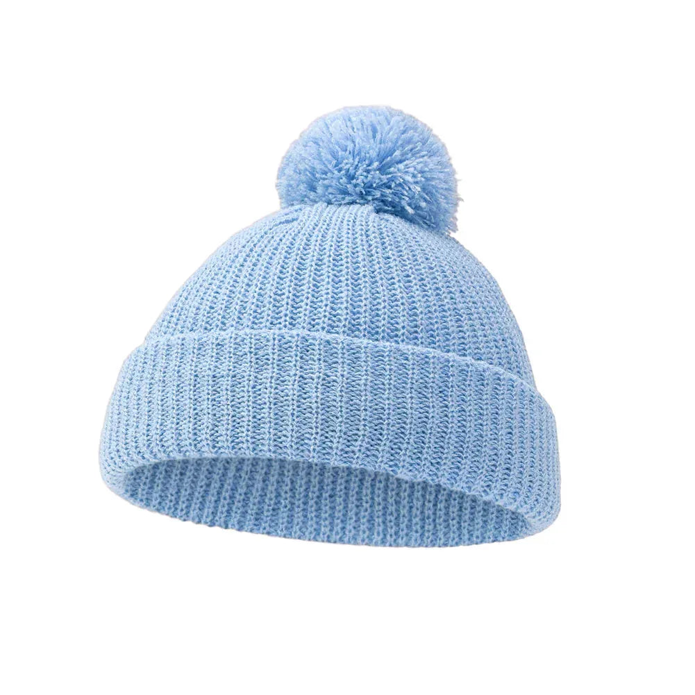 Bonnet en Laine Bébé — coloris bleu