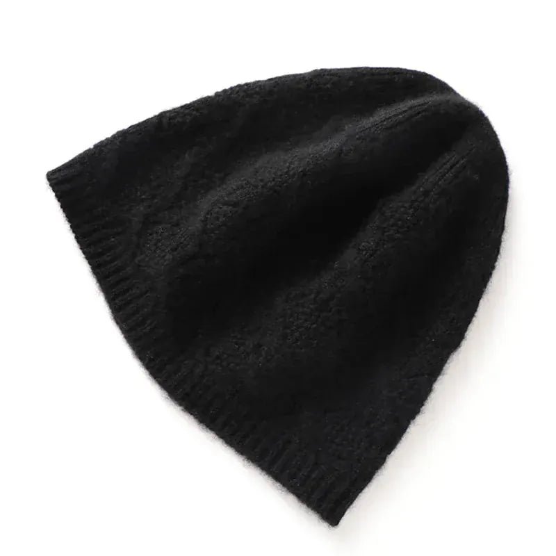 Bonnet en Laine Douce — coloris noir