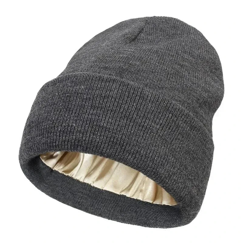 Bonnet en Laine Satin — coloris gris