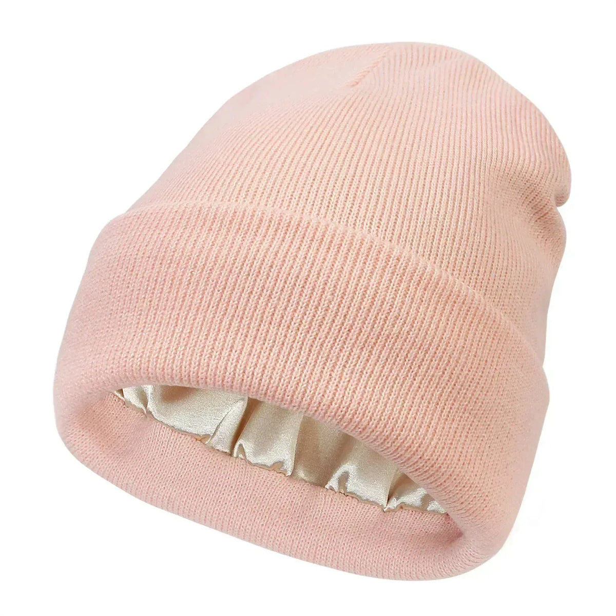 Bonnet en Laine Satin — coloris rose
