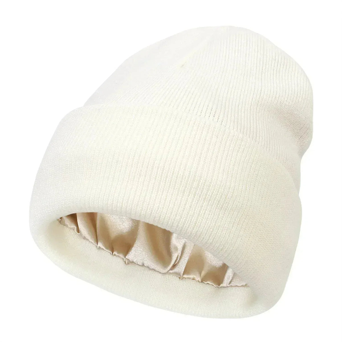 Bonnet en Laine Satin — coloris blanc