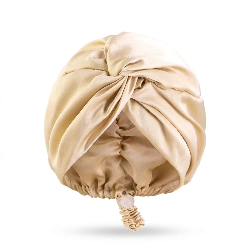Bonnet en Soie Protecteur Cheveux — coloris beige