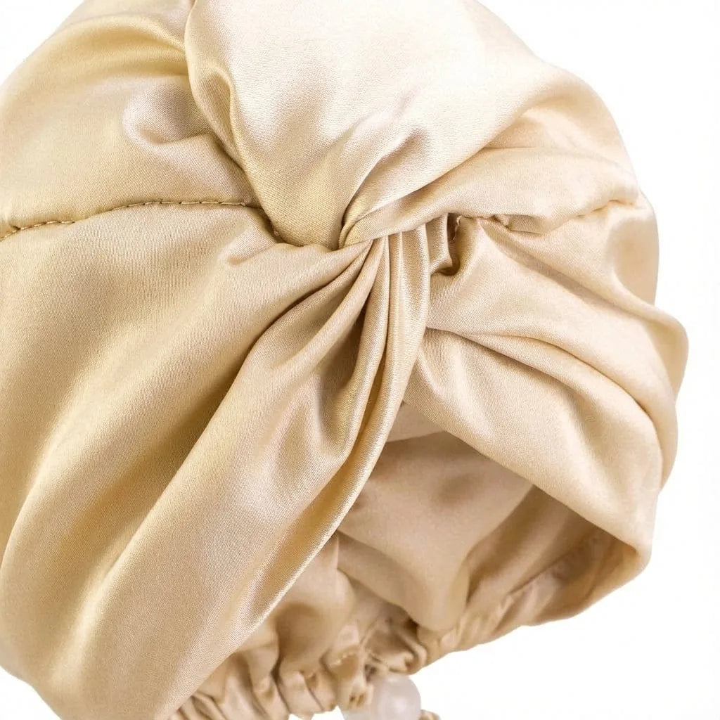 Bonnet en Soie Protecteur Cheveux, vue de trois-quarts
