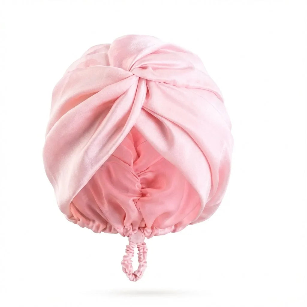 Bonnet en Soie Protecteur Cheveux — coloris rose