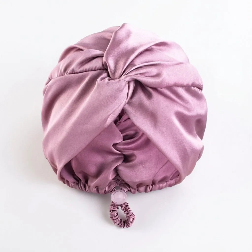 Bonnet en Soie Protecteur Cheveux — coloris violet