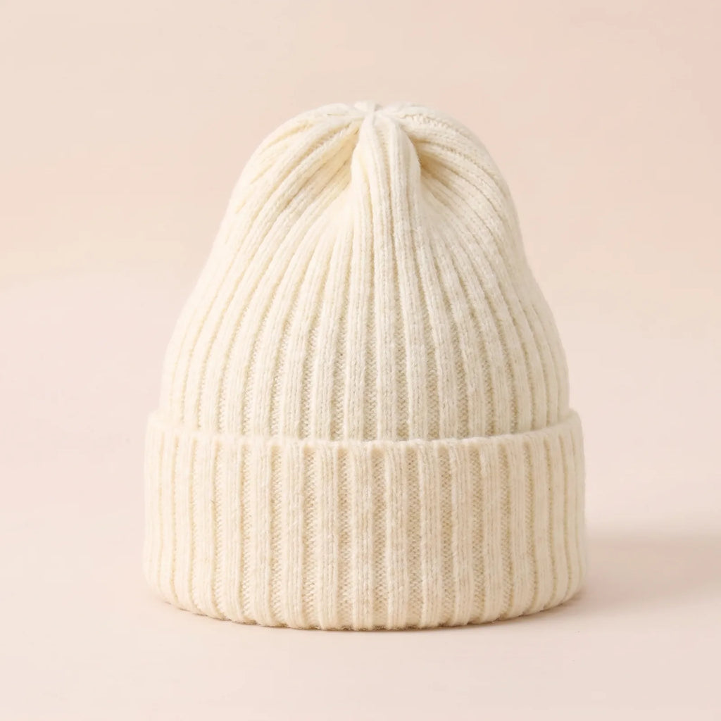 Bonnet Tricoté d'Hiver — coloris blanc