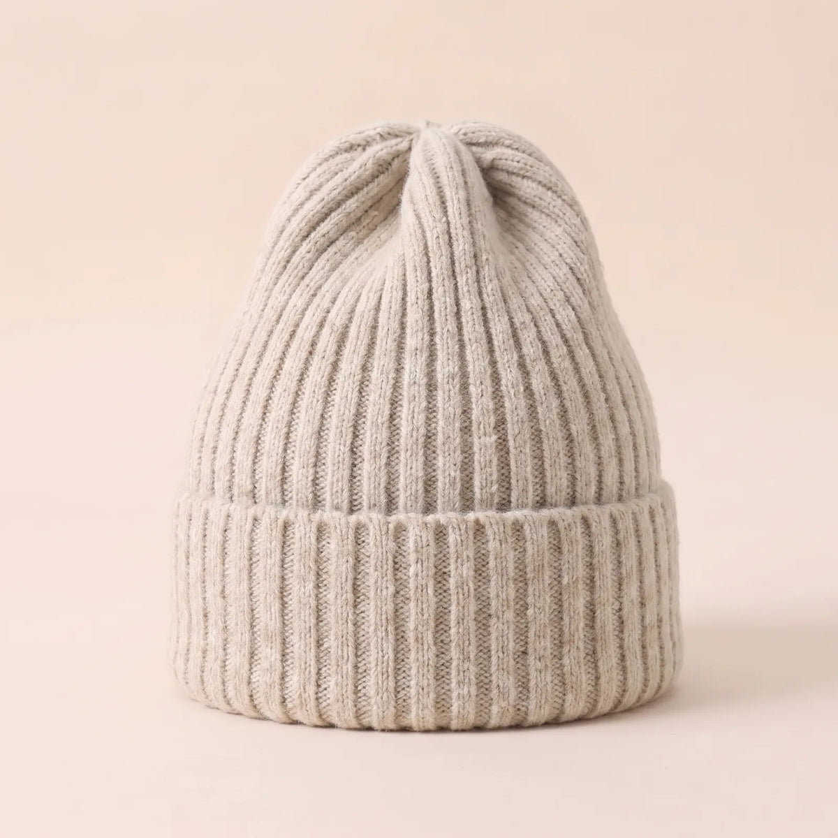 Bonnet Tricoté d'Hiver — coloris beige