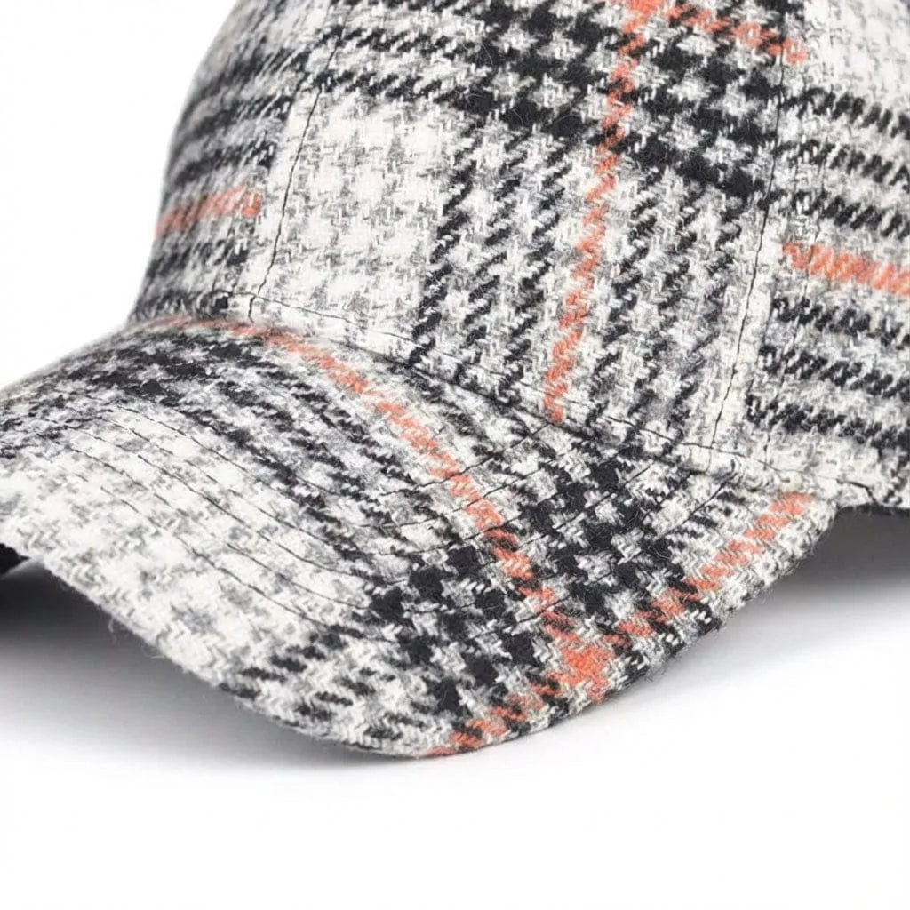 Casquette Baseball Carreau, vue de trois-quarts