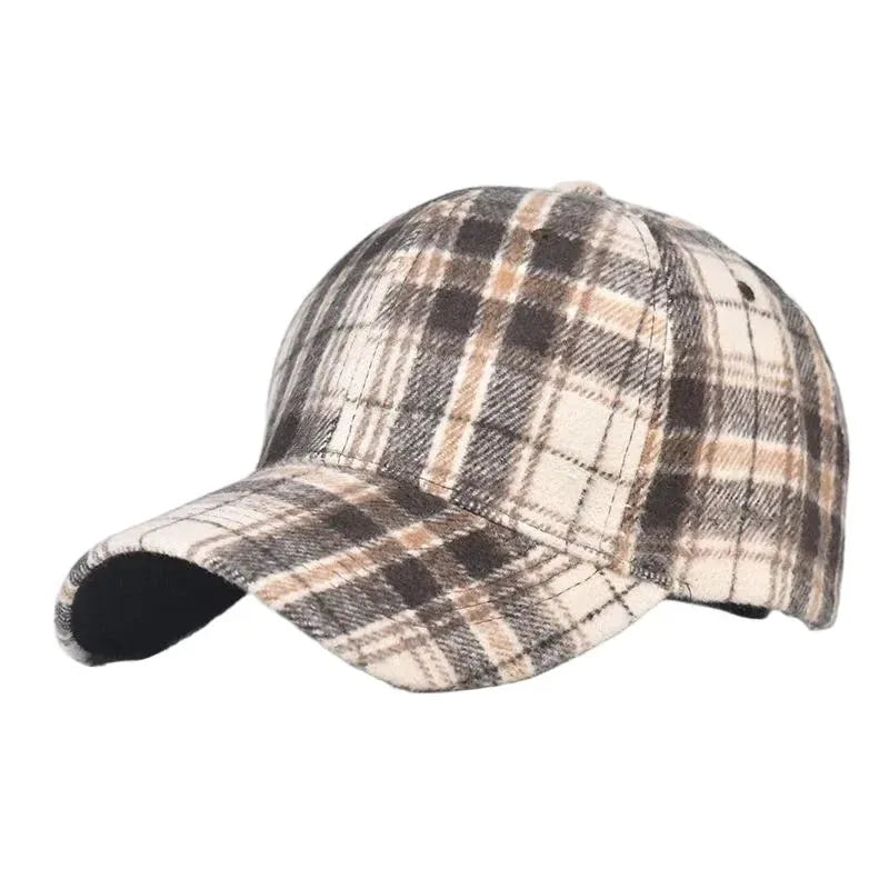 Casquette Baseball Carreau — coloris beige