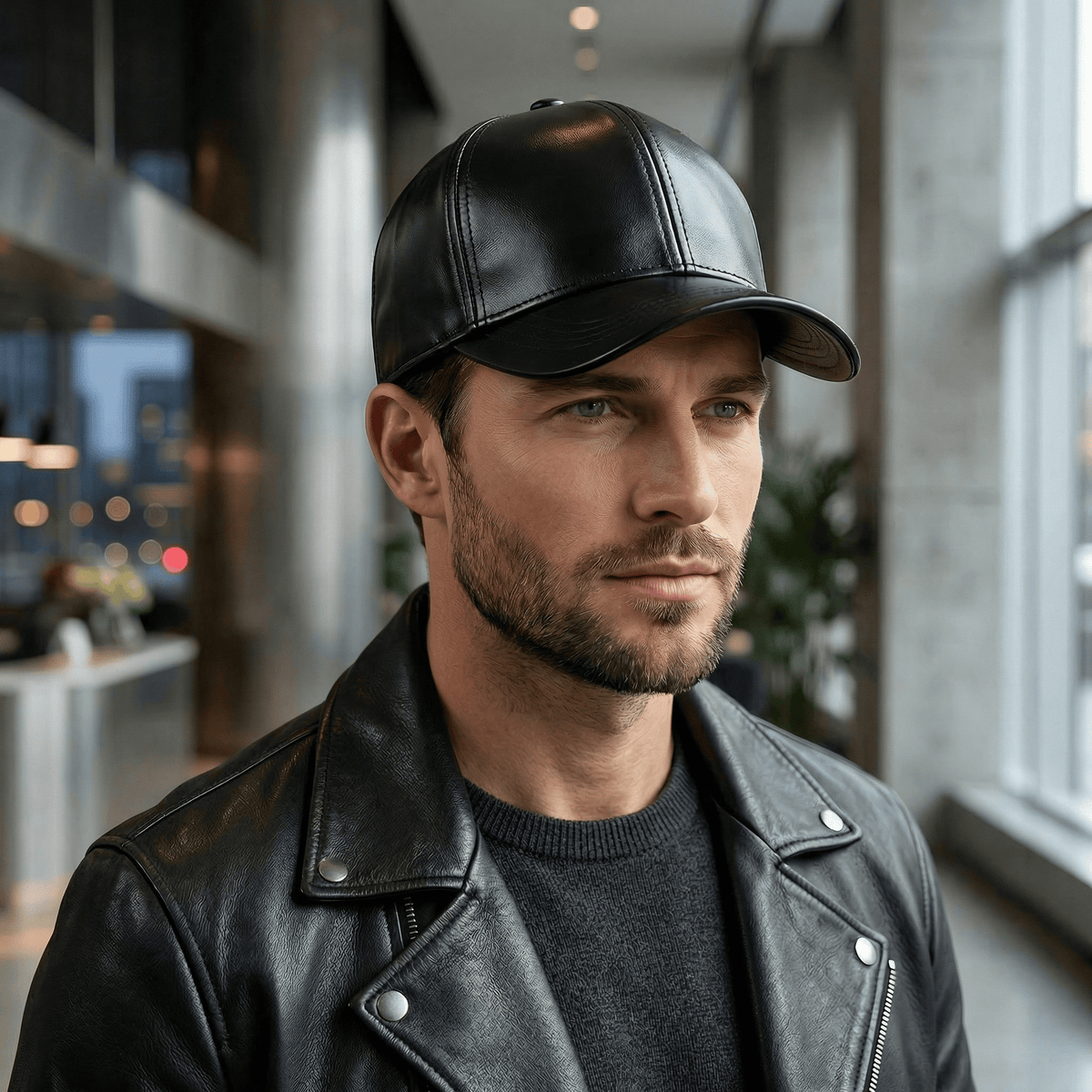 Casquette Baseball Cuir Homme