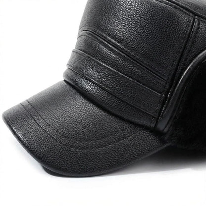 Casquette Baseball Cuir Militaire