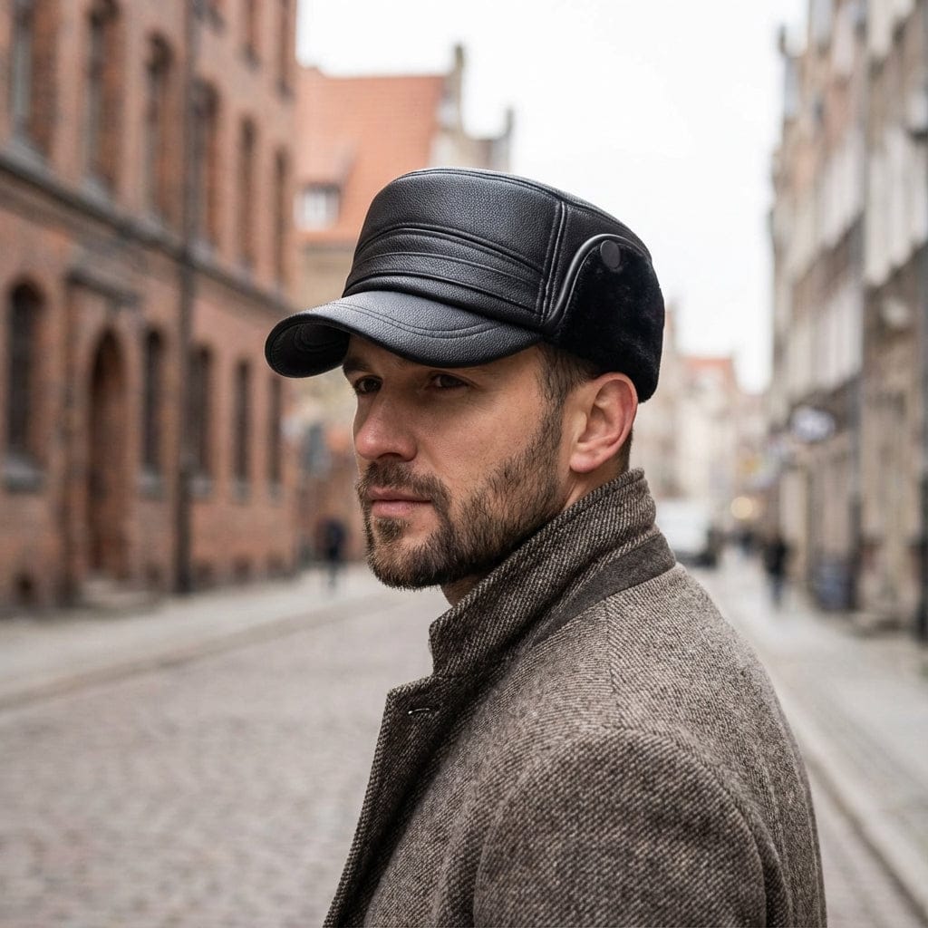 Casquette Baseball Cuir Militaire