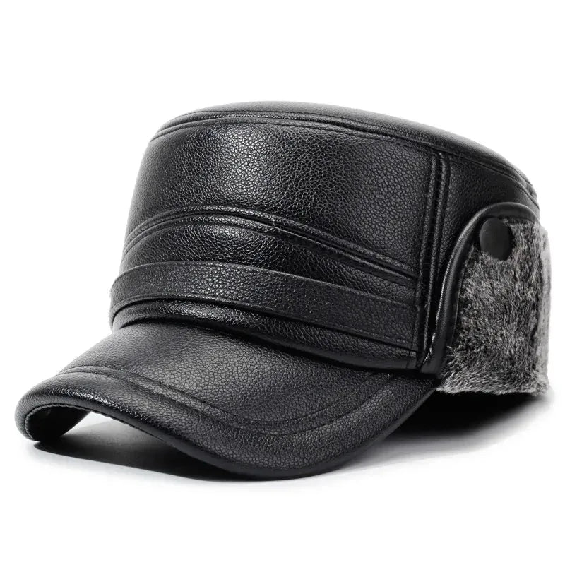 Casquette Baseball Cuir Militaire — coloris gris