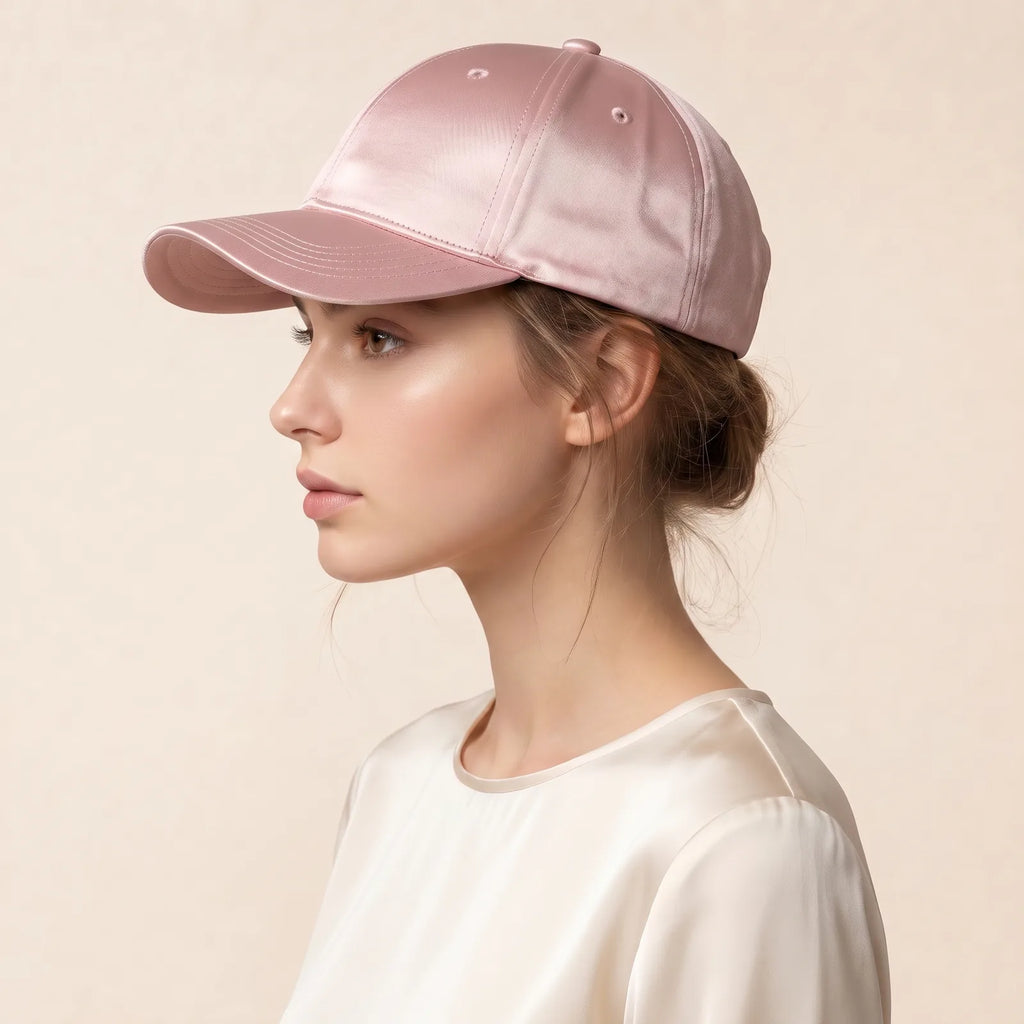 Casquette Baseball en Satin, vue de trois-quarts