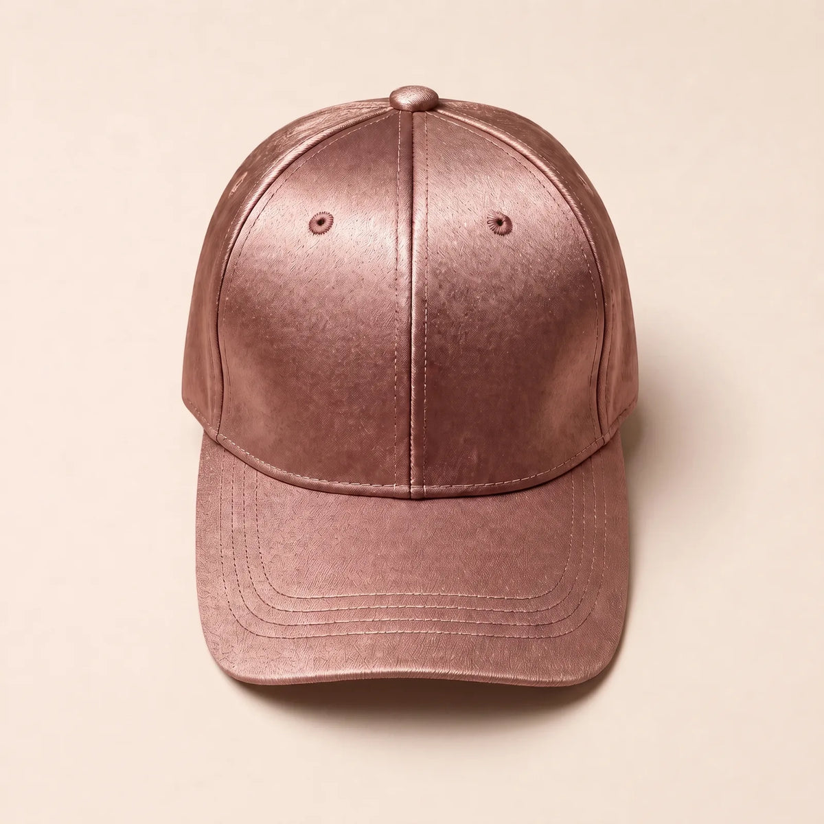Casquette Baseball en Satin — coloris marron