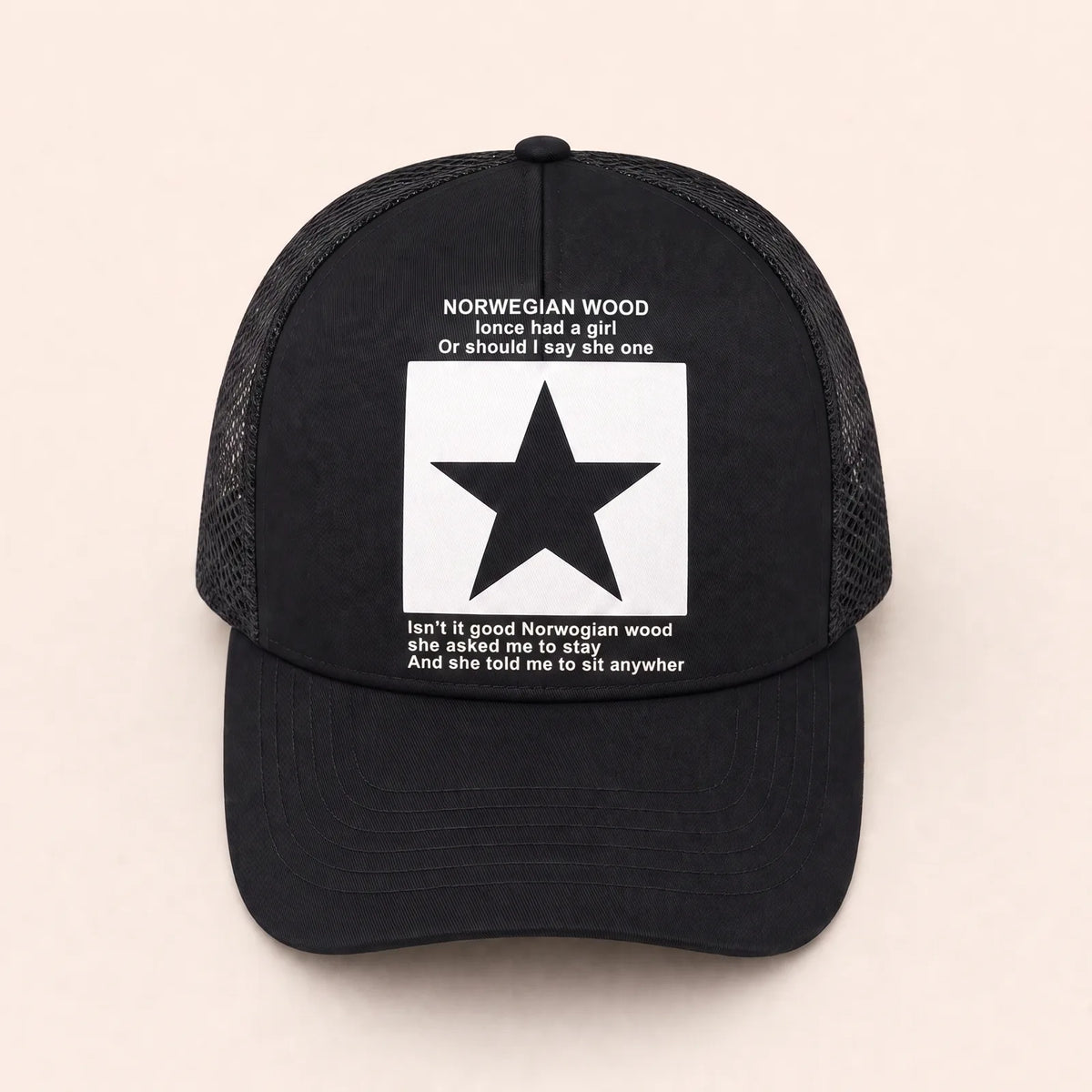 Casquette Baseball Hip Hop — coloris noir
