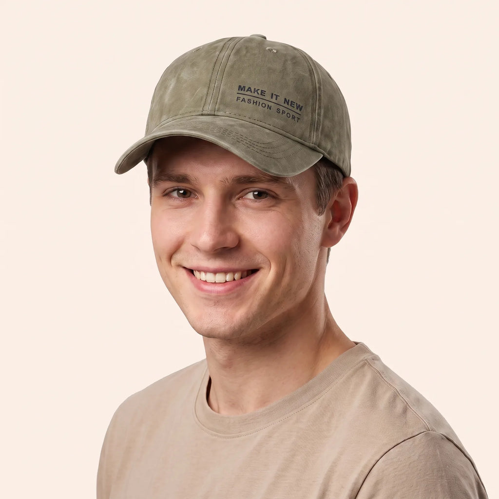Casquette Baseball Homme en Coton, porté