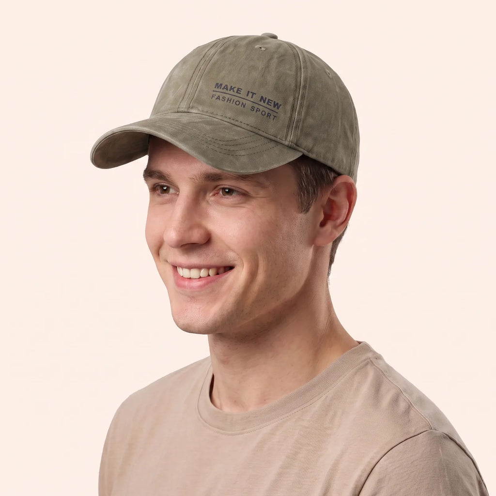 Casquette Baseball Homme en Coton, vue de trois-quarts