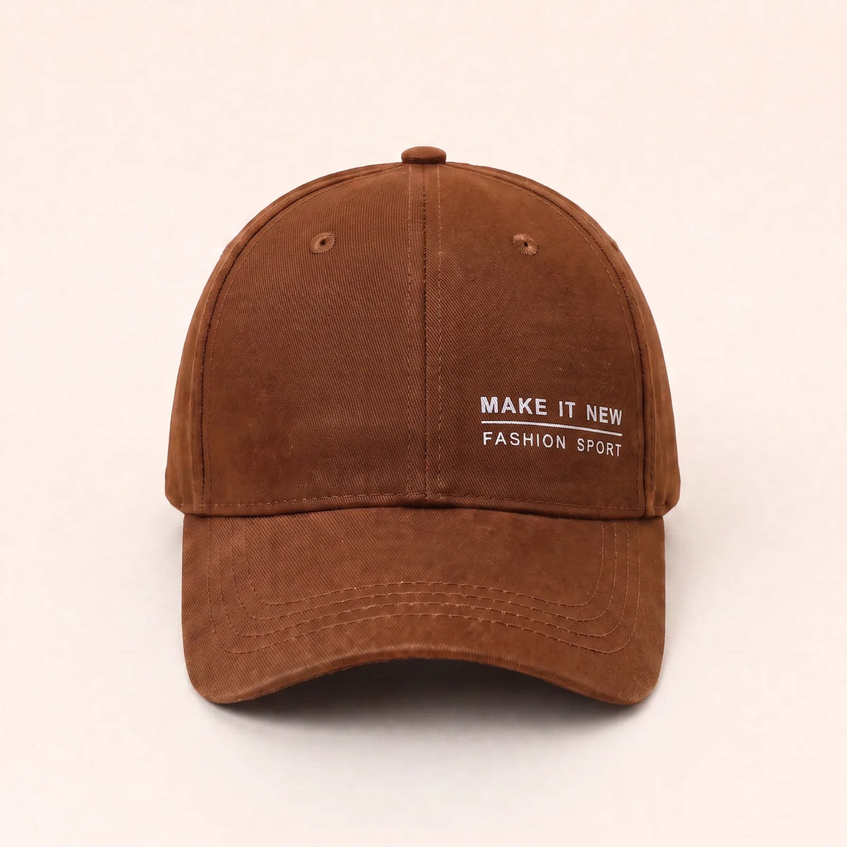 Casquette Baseball Homme en Coton — coloris marron