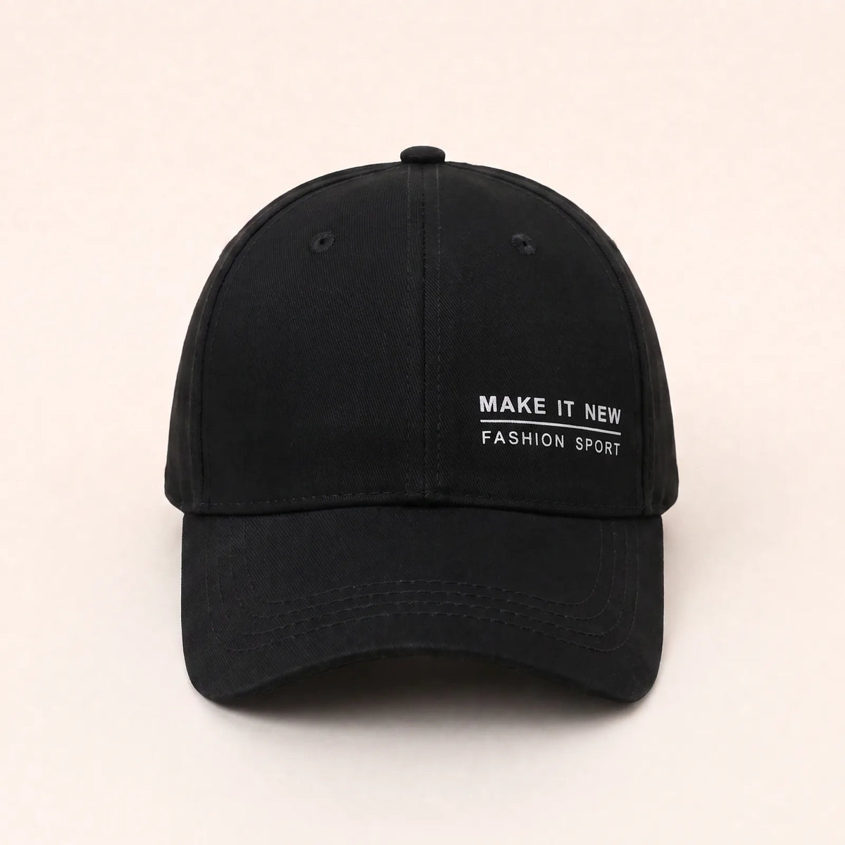 Casquette Baseball Homme en Coton — coloris noir