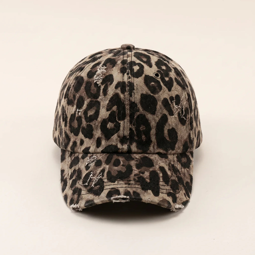 Casquette Baseball Léopard — coloris noir