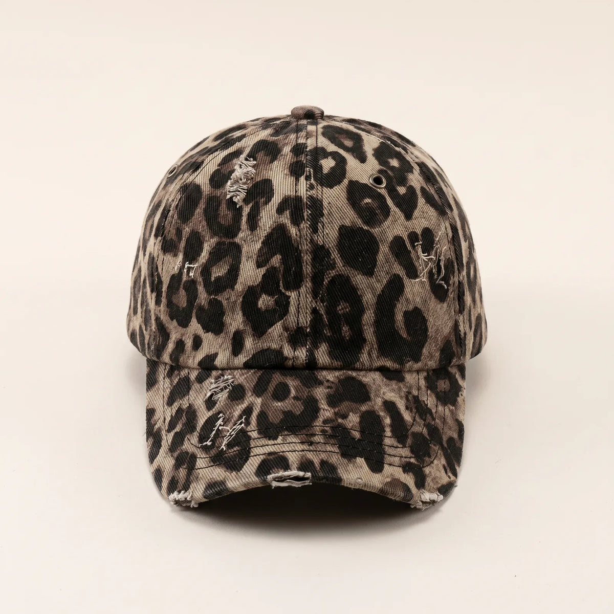 Casquette Baseball Léopard — coloris noir