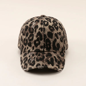 Casquette Baseball Léopard — coloris noir