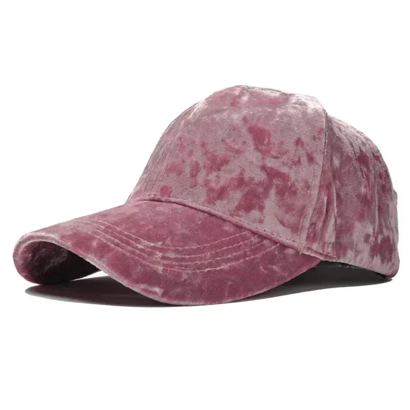 Casquette Baseball Velours — coloris rose