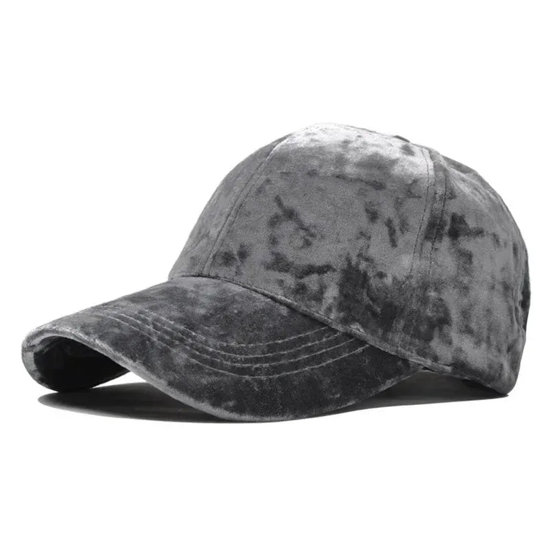 Casquette Baseball Velours — coloris gris