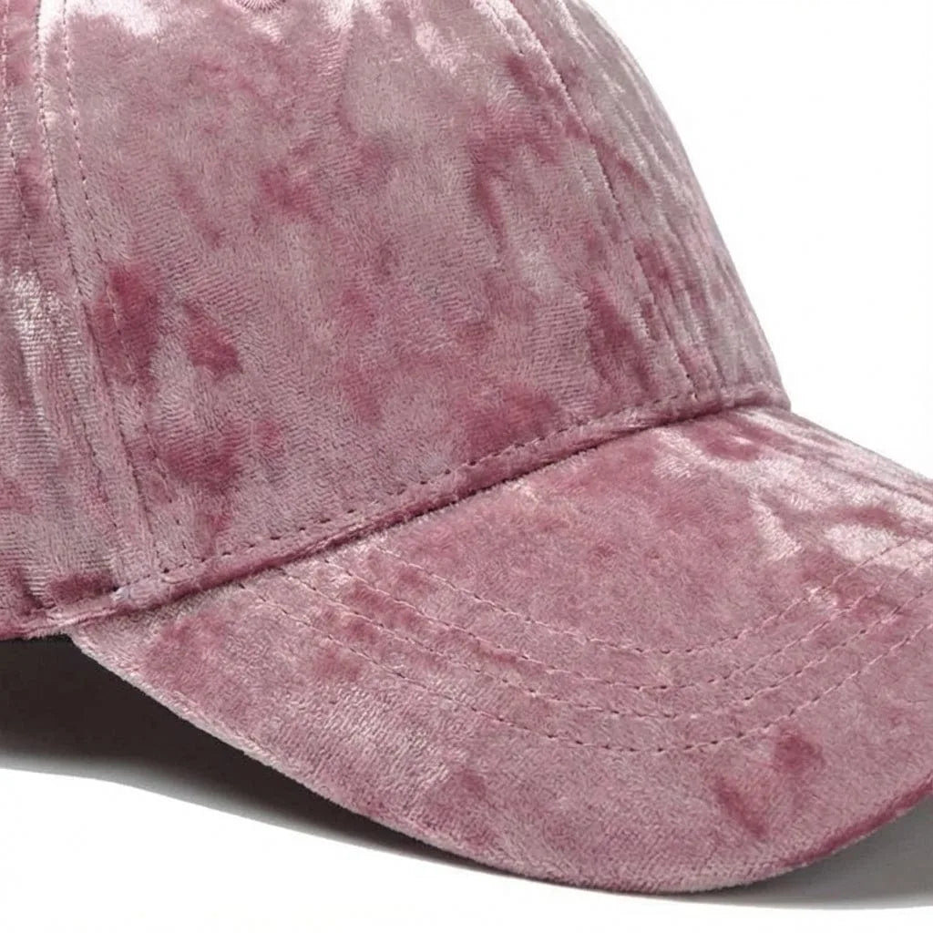 Casquette Baseball Velours, vue de trois-quarts