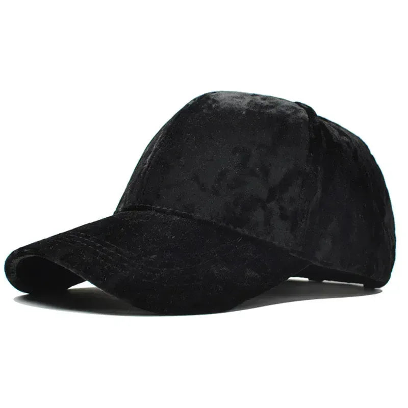 Casquette Baseball Velours — coloris noir