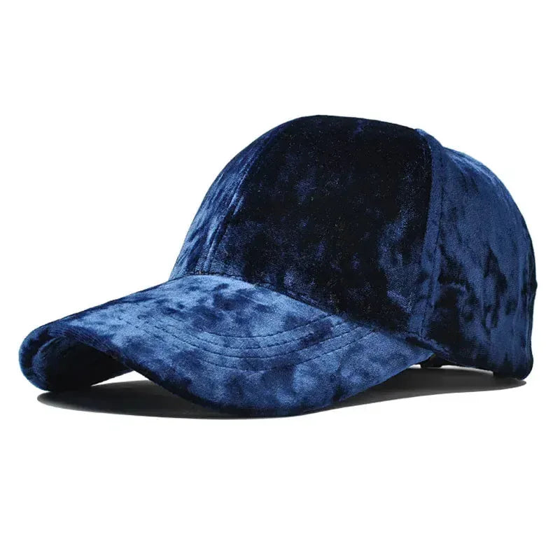 Casquette Baseball Velours — coloris bleu