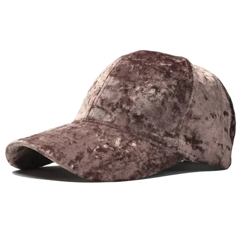Casquette Baseball Velours — coloris marron