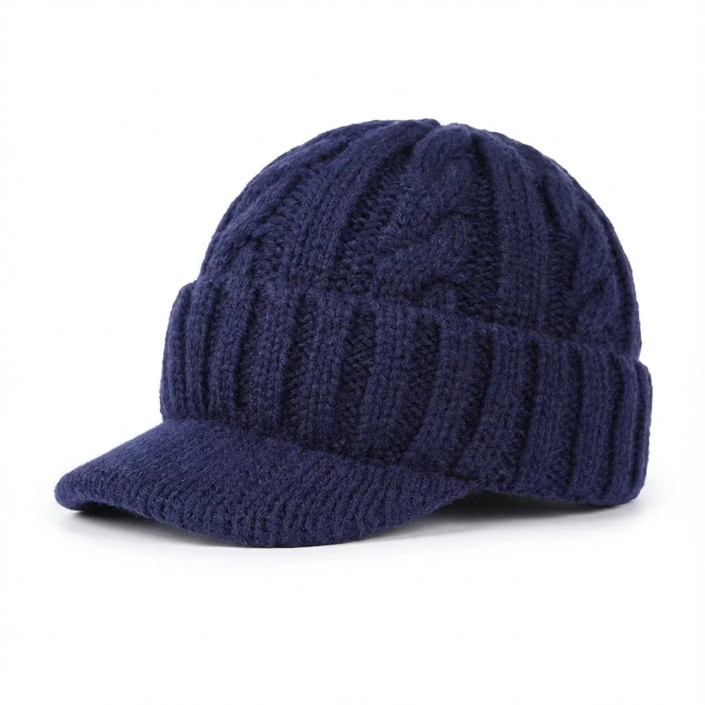 Casquette Brodée Hiver — coloris bleu marine