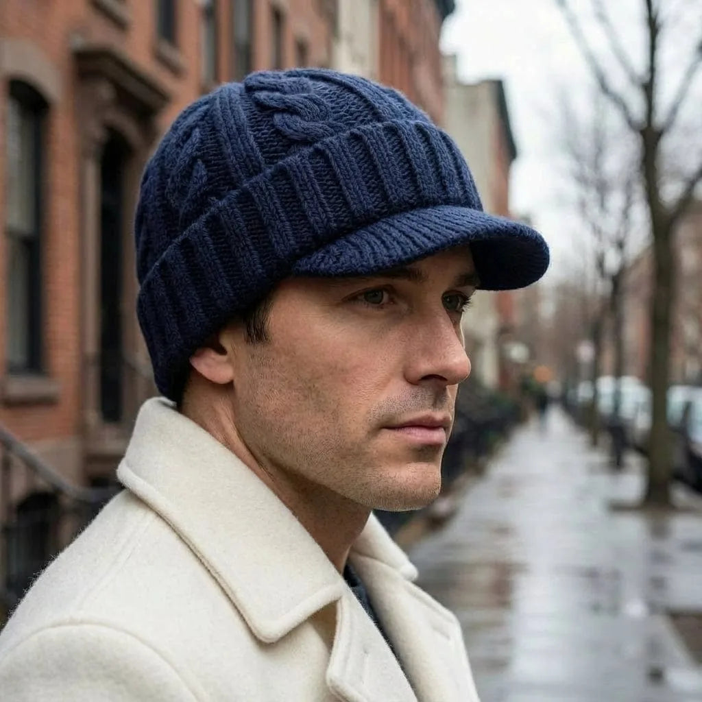 Casquette Brodée Hiver, porté