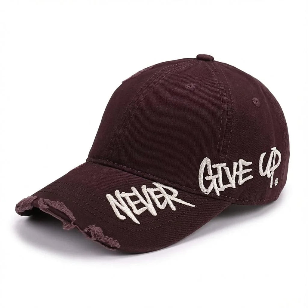 Casquette Brodée Vintage — coloris bordeaux