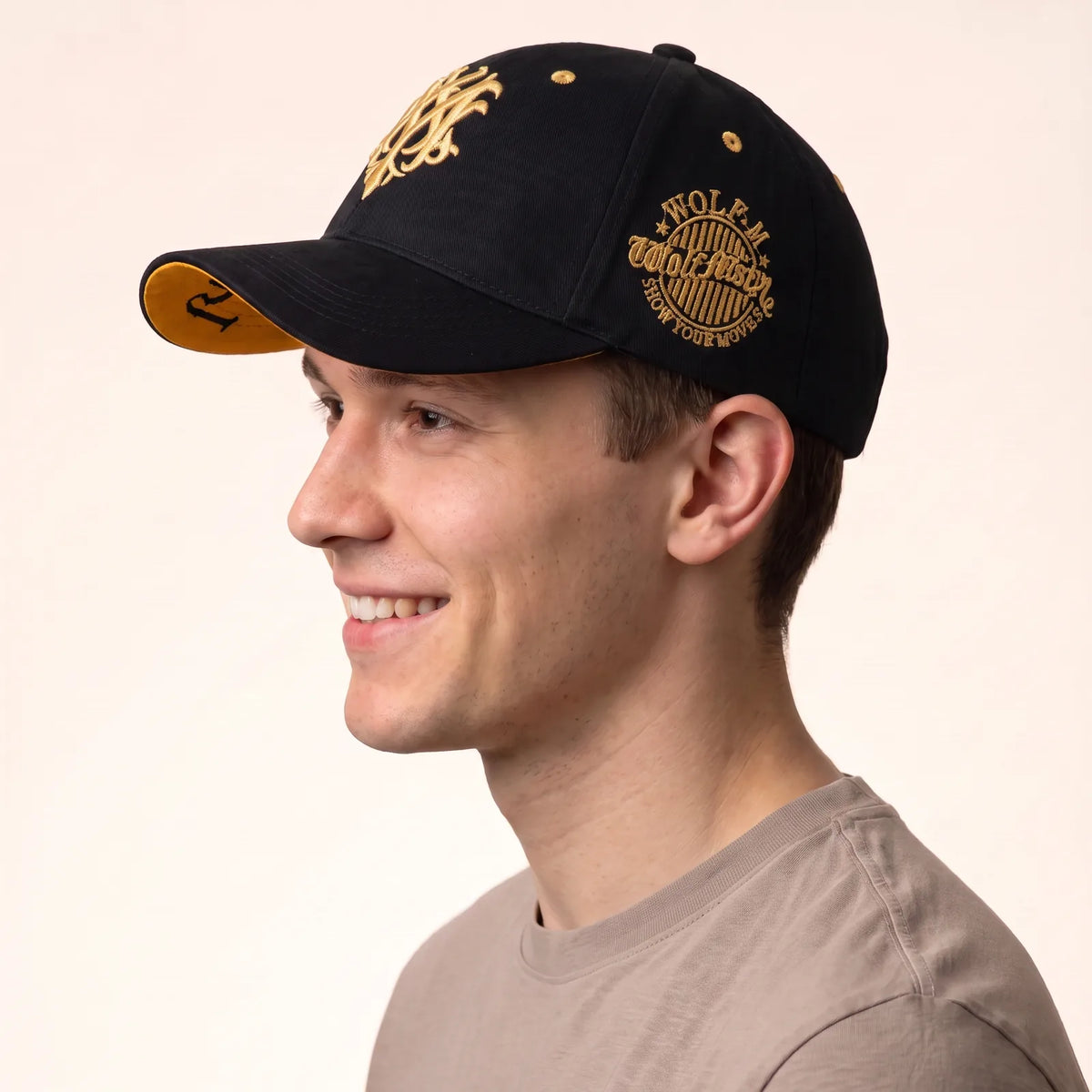 Casquette Coton Brodée, vue de trois-quarts