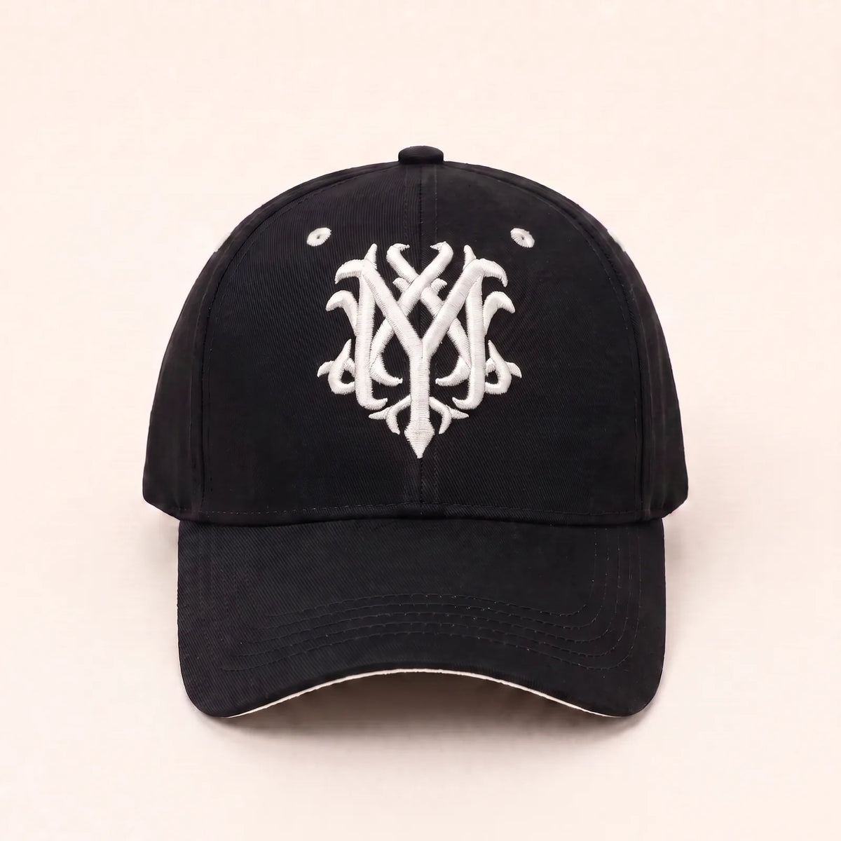 Casquette Coton Brodée — coloris noir
