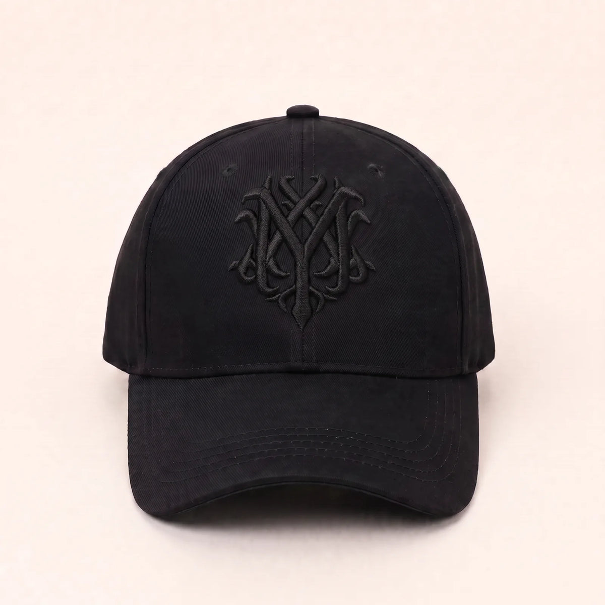 Casquette Coton Brodée — coloris noir
