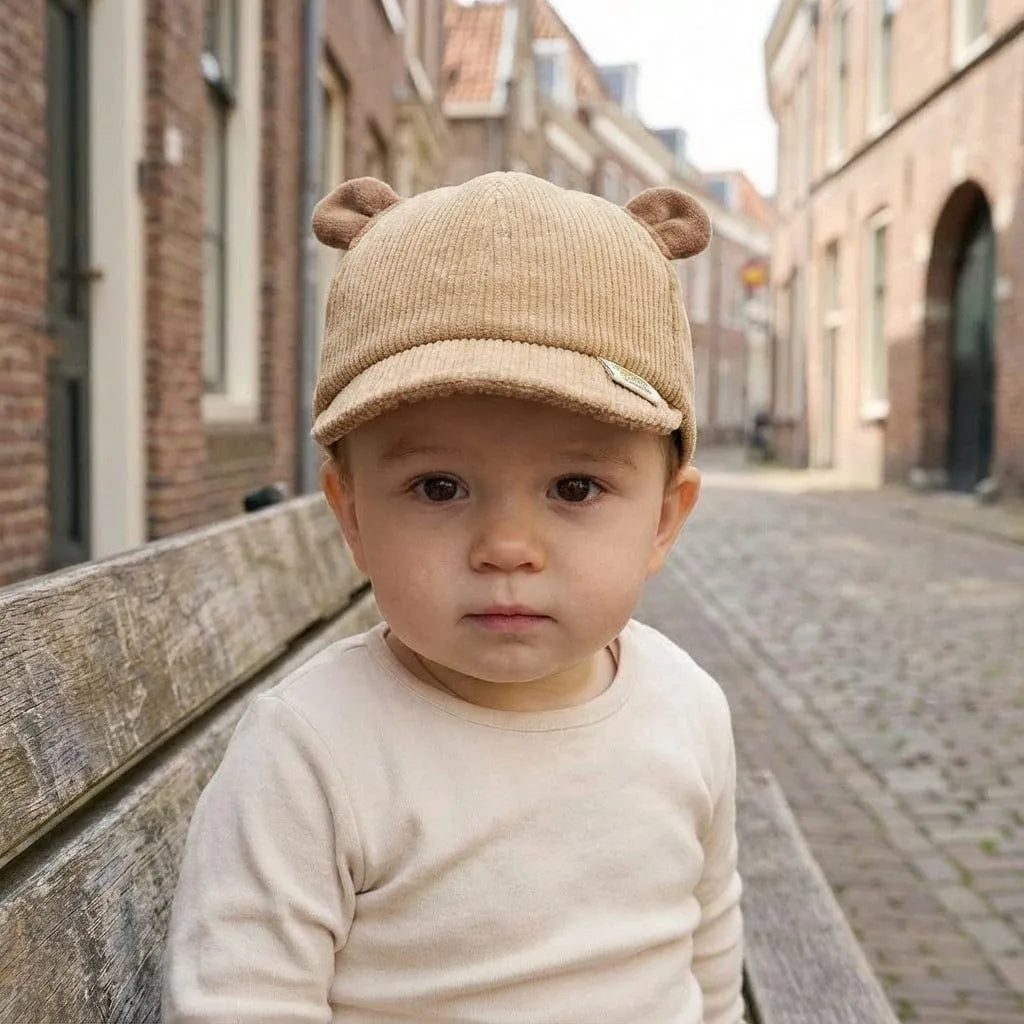 Casquette Enfant Velours, vue de trois-quarts