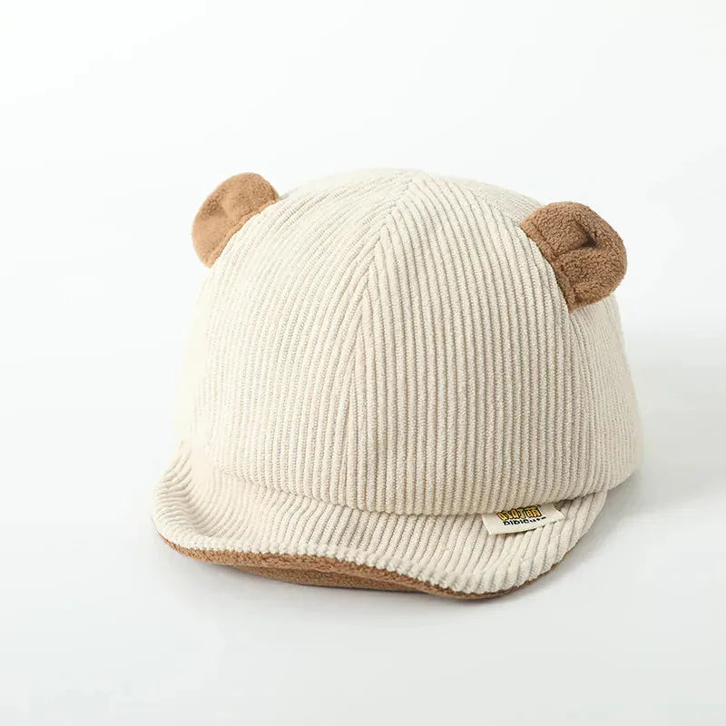 Casquette Enfant Velours — coloris beige