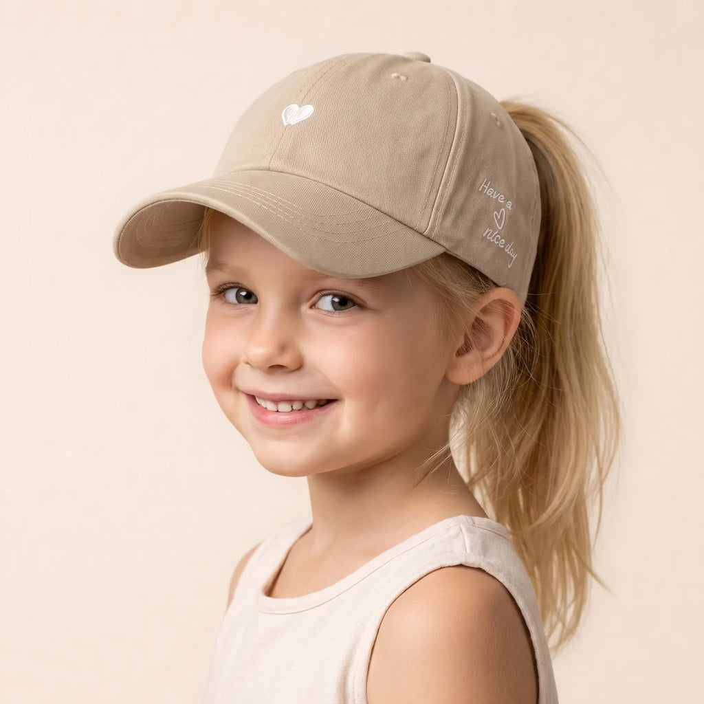 Casquette Fille pour Queue Cheval, porté